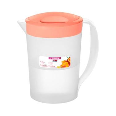 Imagem de Jarra Plástica para Água Oval Vac Freezer Rosa 2000ml - Sanremo, Rosa