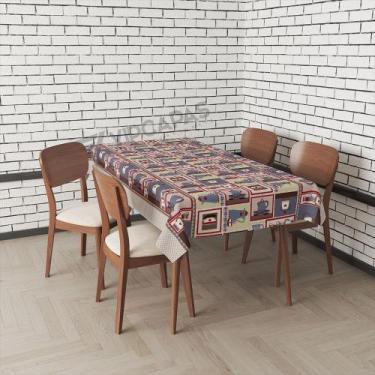 Imagem de Toalha De Mesa Retangular Impermeavel Termica Estampada 2,50 x 1,40 m 