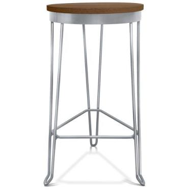 Imagem de Banqueta Banco Guatemala Estilo Industrial - Prata/ Villandry - Genus 