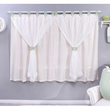 Imagem de Cortina para Quarto Infantil 2 Mts Voil e Forro Algodão - Beatriz Baby