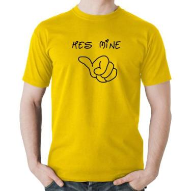 Imagem de Camiseta Algodão He's Mine - Foca na Moda, Amarelo, P