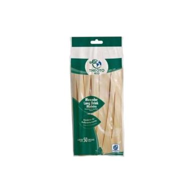 Imagem de Mexedor Long Drink De Madeira 17cm Pct C/50 - Theoto