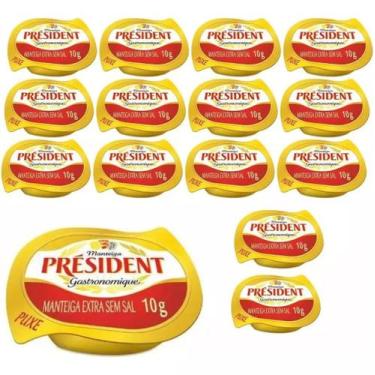 Imagem de Manteiga Sem Sal President Sachê Blister 10g Caixa Com 192 Unidades Ma