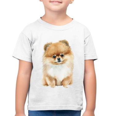 Imagem de Camiseta Algodão Infantil Cachorro Spitz Alemão Lulu da pomerânia - Fo
