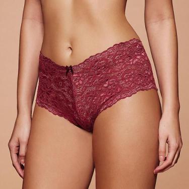 Imagem de Caleçon Rendada Triumph 24863 Cós Sem Costura, M, Vinho
