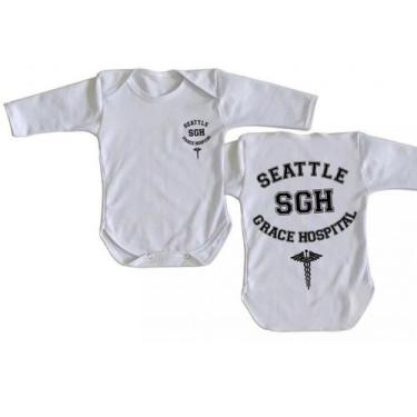 Imagem de body nenê criança roupa bebê manga longa  Grey's Anatomy Seattle Grace
