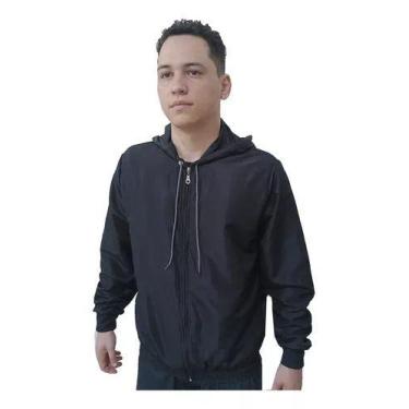 Imagem de Jaqueta Corta Vento Blusa Esportiva Com Bolso Capuz Agasalho Corrida C