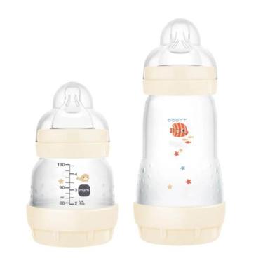 Imagem de Kit Mam Mamadeira Easy Start Neutra 130ml + 260ml, Bege