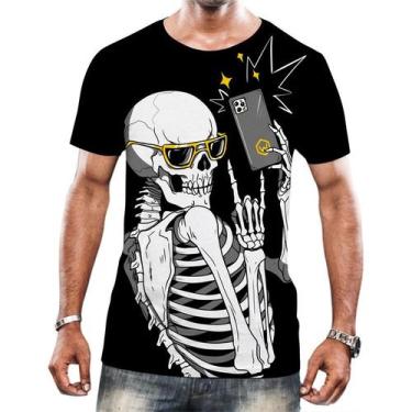 Imagem de Camisa Camiseta Arte Tumblr Esqueletos Caveira Ossos Moda 14 - Enjoy S