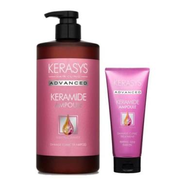 Imagem de Kerasys Kit Keramide Ampoule Damage Clinic Shampoo 1L + Máscara 200ML