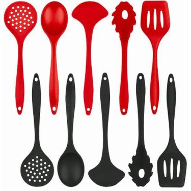 Imagem de Kit Utensílios de Cozinha Conjunto de Talheres em Silicone Linha Premi