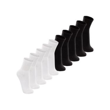 Imagem de Kit com 10 Meias Esportiva Cano Médio Lupo 3290-009 Colorido, Branco, 