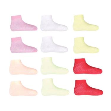 Imagem de Kit 12 Meias Rendadas Bebê Menina Menino Infantil - 0 a 6 meses