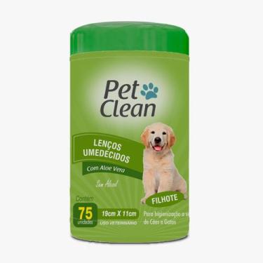 Imagem de Lenço Umedecido Pet Clean 75 Unidades Para Cães Cachorros E Gatos - Li