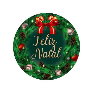Imagem de 50 Etiquetas Adesivas Comemorativas Feliz Natal Adesivos Recebidos 4Cm