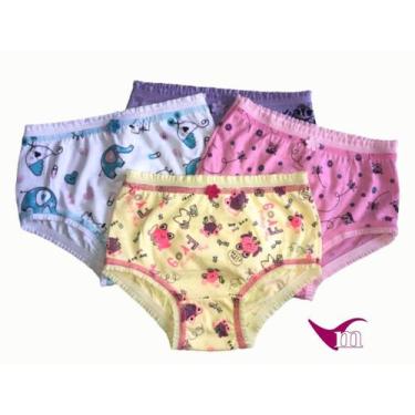 Imagem de 9 Unidades Estampas Sortidas Calcinha Infantil 100% Algodão - Ref. 028