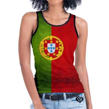 Imagem de Camiseta regata Bandeira Portugal FEMININA Adulto - Alemark, P