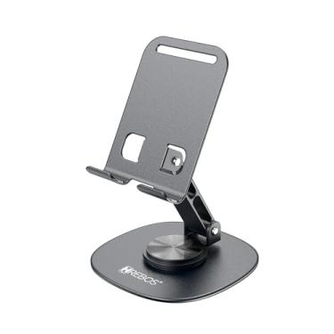 Imagem de Suporte de Mesa Metal Alumínio Celular Tablet Ipad Iphone Paperwhite Escritório Ajustável Reforçado com rotação 360° Hrebos