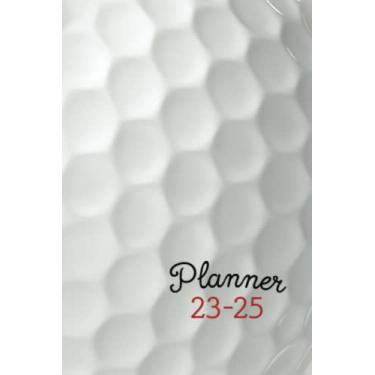 Imagem de 3-Year Monthly Planner 2023-2025 with a Golf Ball Sports Cover, 6x9 Size: 2023 2024 2025, Monthly 2-Page Calendars, 36 Months, Minimal Design