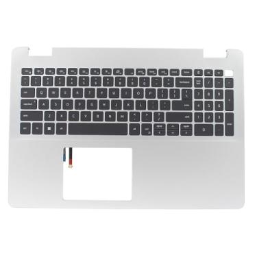 Imagem de ApplianPar Capa superior de apoio para as mãos prata com teclado retroiluminado V5JHC 0V5JHC para Dell Inspiron 5593