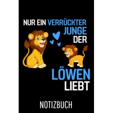 Imagem de Löwe Afrika Tier Nur ein verrückter Junge der Löwen liebt Löwe: Liniertes College Notizbuch (A5) mit 120 Seiten