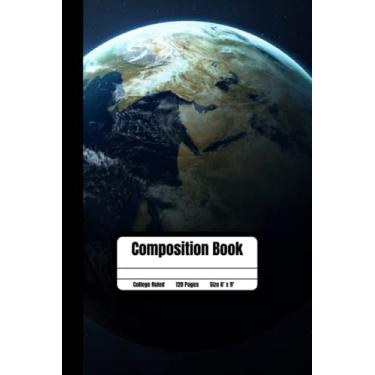Imagem de Space Planet Composition Notebooks: Journal Notebook Diary with Lined Paper, Kraft Cover Writing Diary Subject Notebooks for Travelers, School and Office, Composition Books, College Ruled Paper