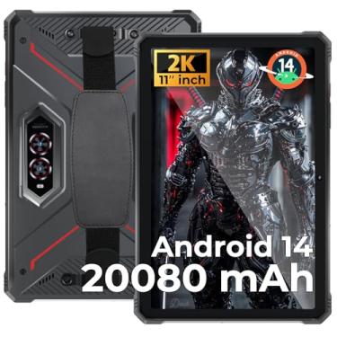 Imagem de HOTWAV R9 Pro 2025 Tablet robusto Android 14-2K 11 polegadas 20080mAh tablet impermeável, 20 GB + 256 GB/2 TB SD para ambientes externos, 64 MP + 16 MP câmera IP68 e IP69K / Dual SIM 4G/WiFi 5/Face