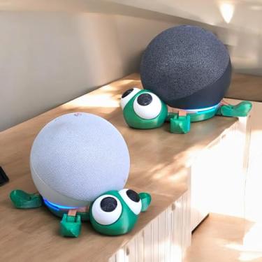 Imagem de Suporte Alexa Echo Dot 4 ou Echo Dot 5. Tema Tartaruga decoração criativa, escultura, Presente, miniatura, som Amazon