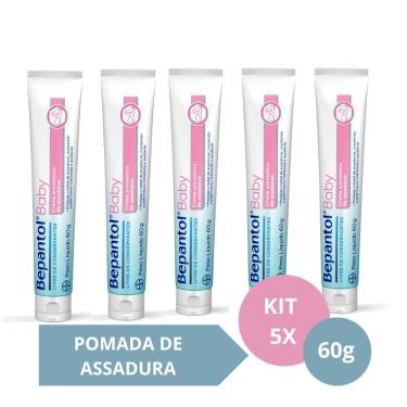Imagem de Kit com 5 Cremes Pomada de Assadura 60gr Cada - Bepantol