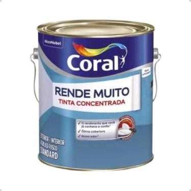 Imagem de Tinta Acrilica Rende Muito Coral Galão 3,6 L BRanco Fosco 