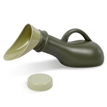 Imagem de Garrafa de mictório portátil de 1000 ml, mictórios à prova de derramamento para homens e mulheres, ideal para viagens, acampamento, carro e uso de emergência – vaso sanitário de viagem de plástico
