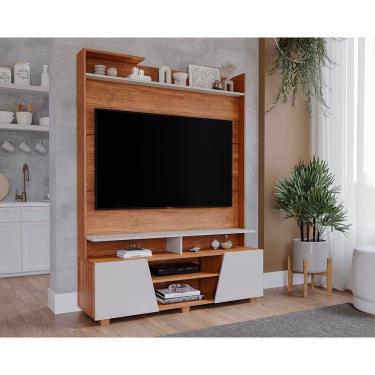 Imagem de Painel Home P- Tv Até 55 Pol Master C- 2 Prateleiras E Pés 135x183cm Cinamomo-off White - Permóbili