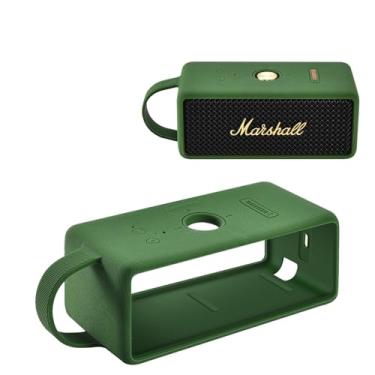 Imagem de Capa de silicone para alto-falante Bluetooth portátil Marshall EMBERTON III, capa protetora de silicone macio compatível com alto-falante Bluetooth portátil Marshall EMBERTON III (verde)