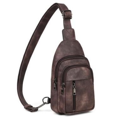 Imagem de Bolsa Tipo Estilingue MASINTOR Feminina - Pochete Tiracolo Vegana