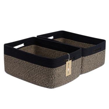 Imagem de MiniArk Grandes Cestos De Armazenamento Para Prateleiras, Organizadores De Armários E Caixas De Armazenamento Para Roupas, Cobertores, Toalhas, Berçário De Bebê, Caixa De Cestas De Brinquedos, Cesto