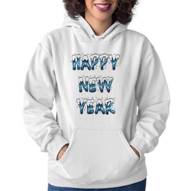 Imagem de Moletom Feminino Happy New Year - Foca na Moda, Branco, GG