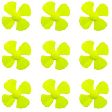 Imagem de 30PCS Motor Propellers 2mm Shaft Propellers with 4-Vanes 50mm Fan Shape Propellers for Motor RC Boat Ship RC Airplane DIY Model Toy Part (Yellow)