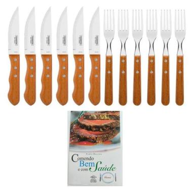 Imagem de Jogo Churrasco 12 Peças Dynamic Inox com Livro culinário