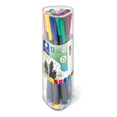 Imagem de STAEDTLER Caneta Fineliner, Fineliner Triplus, Tubo com 12 cores, 334 PR12 02, Multicolorido