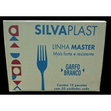 Imagem de Garfo Descartável SilvaPlast - Caixa c/500