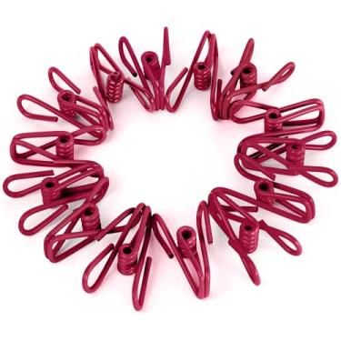 Imagem de Pacote com 30 clipes vermelhos para alimentos – Selante revestido de PVC de 5 cm para selar alimentos – Suporte de papel, clipe de varal para pendurar roupas, sacos de cozinha, alfinetes de roupas