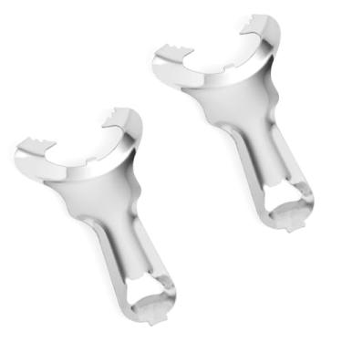 Imagem de 2 abridores de garrafa Mason, abridor de frascos de aço inoxidável, removedor versátil de tampa de garrafa, fácil torção e sem tampa, removedor de tampa de pedreiro para mãos fracas