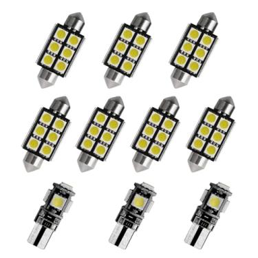 Imagem de 8X-SPEED 10 peças de lâmpada LED interior 5050 chip para Kia Rio MK3 2011–2017 caixa de luvas de leitura concluída porta-malas espelho viseira de sol