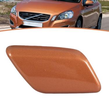 Imagem de JESYMBX Tampa do bocal da arruela do farol do para-choque dianteiro para Volvo V60 S60 2011 2012 2013 Tampa de jato de pulverização cobre direita