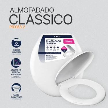 Imagem de Assento Sanitário Almofadado Tampa Vaso Oval Universal Privada Confort