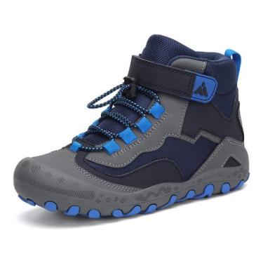 Imagem de Botas de caminhada Mishansha Kids Azul/Azul Escuro Tamanho 12 Little K