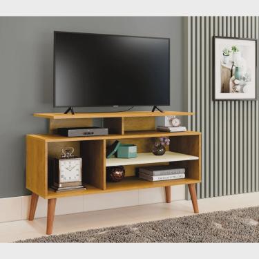 Imagem de Rack para Tv até 42 Polegadas Pés Madeira Retrô Lyon