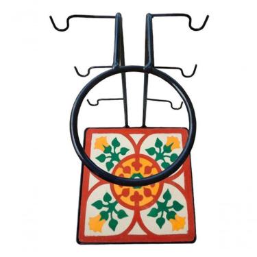 Imagem de Suporte Coador Café Mancebo Filtro Ferro E Ladrilho Rústico Ladrilho B2