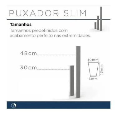 Imagem de Puxador Rometal Slim - 300 - Cb (Cr)