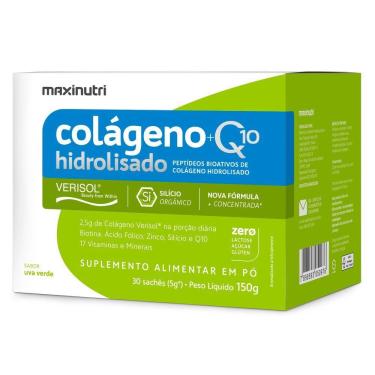 Imagem de Colágeno Verisol + Q10 Maxinutri 30 Sachês Uva Verde